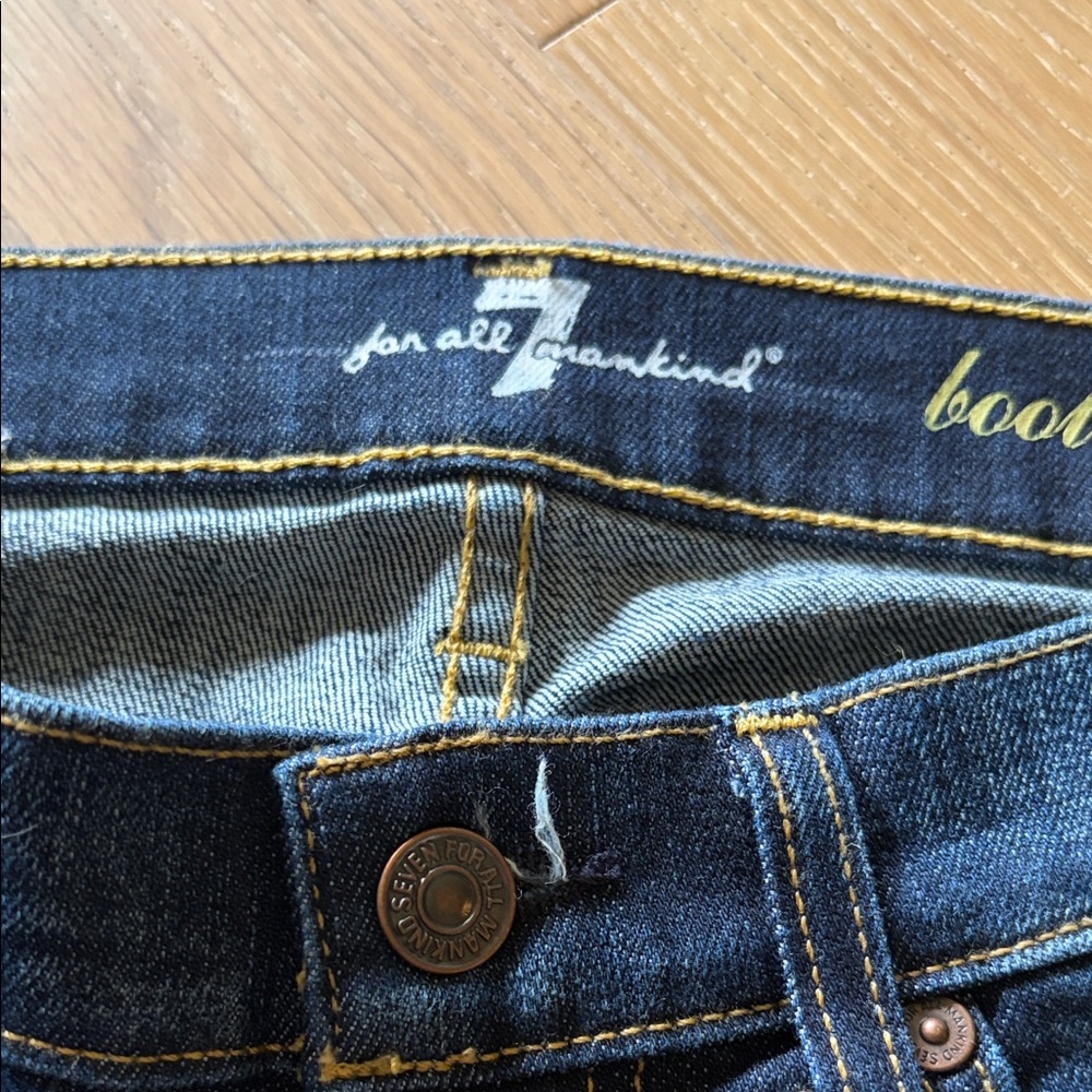 7 For All Mankind Dark Blue Boot Cut Jeans